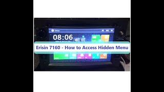 Erisin 7160 Car Stereo  Hidden Menu [upl. by Ahselaf575]