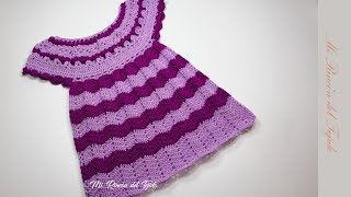 HERMOSO VESTIDO BEBE a CROCHET GANCHILLO tutorial paso a paso GRATIS [upl. by Imik]