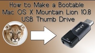 How to Make a Bootable Mac OS X Mountain Lion 108 USB Thumb Drive [upl. by Ecidnacal540]