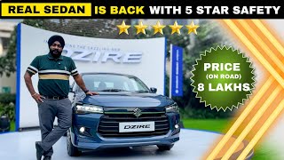 Best Selling Sedan is back with 5 Star GNCAP Rating  Maruti Suzuki Dzire 2024 Details Features [upl. by Ycnay]