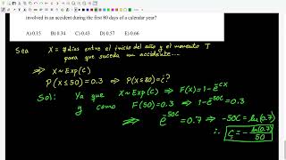 SoA Exam P Probabilidad S6E8 Distribución exponencial no es discreta [upl. by Dougall205]