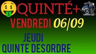 PRONOSTIC PMU QUINTE DU JOUR VENDREDI 6 SEPTEMBRE 2024 [upl. by Awjan]