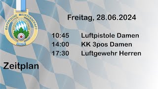 Bayerische Meisterschaften Sportschießen Fr 2862024 Finals [upl. by Okin463]