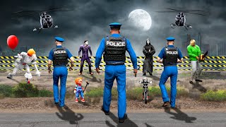 The POLICE vs HALLOWEEN MONSTERS in GTA 5 [upl. by Opaline]