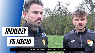 Trenerzy Michał Mikołajczyk i Daniel Wojciechowski po meczu z Białymi Sądów [upl. by Ttezzil]