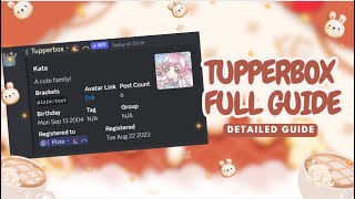 Tupperbox Full Guide with all the commands  Roleplay Bot  Discord Tutorial [upl. by Allesig]