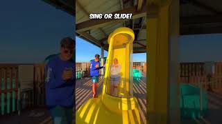 Sing or Slide challenge at Splashway water park shorts [upl. by Teddman]