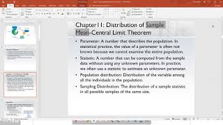 Chap11 Sampling Distribution of Sample Mean  Central Limit Theorem [upl. by Jeanelle268]