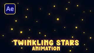 Twinkling Stars Animation in After Effects  Quick Tutorial [upl. by Hcaz]