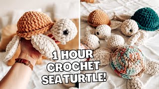 CROCHET Fred the Sea Turtle  FOLLOW ALONG VIDEO  CJ Design Blog [upl. by Alexander]