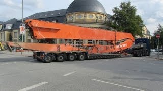 Schwertransport HITACHI ZAXIS 870LCN Longfront Teil 2 [upl. by Vincents]