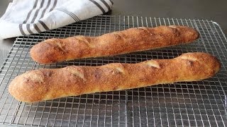 French Baguette  How to Make Baguettes at Home  NoKnead French Bread Recipe [upl. by Ylebmik23]