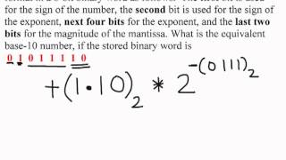 Binary Floating Point to Base10 Conversion Example [upl. by Yrevi]