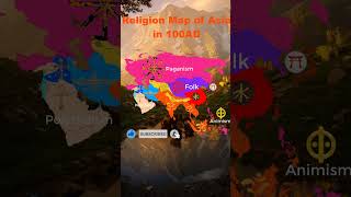 Religion map of Asia in 100AD mapping religion asia hinduism viral buddhism pagan map india [upl. by Cacka]