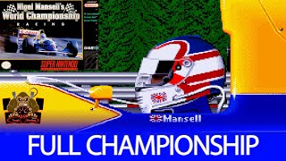 Nigel Mansells World Championship on SNES Super Nintendo  1993  Full Championship Playthrough [upl. by Calla]