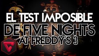 EL TEST IMPOSIBLE DE FIVE NIGHTS AT FREDDYS 3  iTownGamePlay [upl. by Katheryn838]