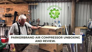 Parkerbrand 24l Air Compressor review [upl. by Ahseirej]