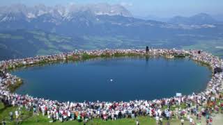 Speichersee Ehrenbachhöhe HANSI HINTERSEERFanwanderung Kitzbühel 2010 filmclip [upl. by Nybor]