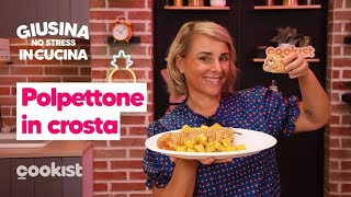 Polpettone in crosta di pasta sfoglia la ricetta facile di Giusina con contorno di patate speciali [upl. by Ille]