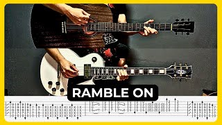 Ramble On  Led Zeppelin  Tabs  Guitar Lesson  Cover  Tutorial  Solo  All Guitar Parts [upl. by Wini]