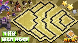 1 BEST Th8 War Base 2018  COC Town Hall 8 War Base Anti 3 Star  CLASH OF CLANS [upl. by Edualcnaej552]