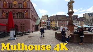 Mulhouse France Walking tour 4K [upl. by Baseler]