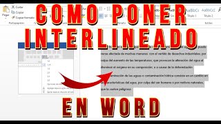 Como poner INTERLINEADO en Word [upl. by Gustav970]