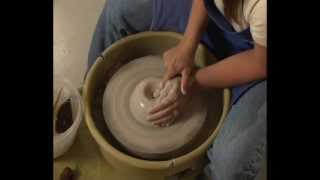 Danielle  The Clay Lady  Throwing a Pot on the Potters Wheel Pt 1 [upl. by Rocray]