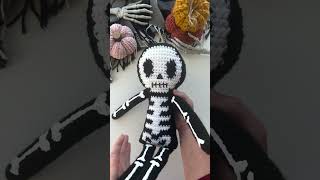 Crocheting a SKELETON Doll Spooky Halloween Crochet Tutorial [upl. by Kowal237]