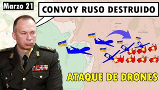 ¡EN UNA HORA ¡El convoy de vehículos blindados Rusos fue destruido por el ejército Ucraniano [upl. by Ecydnarb679]