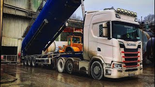 Tipping tank for Derrylin and cement for Athy scania v8 trucking transport [upl. by Reginnej]