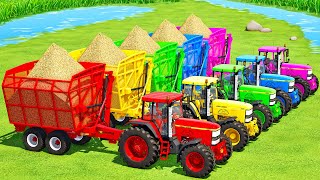 SPECIAL SUGARCANE HARVEST WITH JOHN DEERE amp VALTRA TRACTORS Farming Simulator 22 [upl. by Suzie]