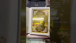 Black Gold Card weddingcards weddingcardbox shortsfeed shortvideo shorts [upl. by Adas576]