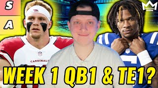 Top 20 Quarterback and Tight End Rankings amp Tiers  Week 1 Fantasy Football [upl. by Publea252]