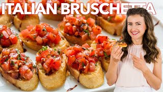 How to Make Italian BRUSCHETTA  Easy Appetizer [upl. by Beyer]