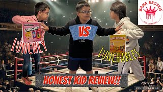 LUNCHLY VS LUNCHABLES  HONEST KIDS REVIEW [upl. by Novaelc129]