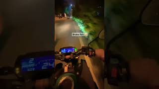 Brake fail 🥲 explore sandeepmt15 rider motovlog ytshorts yt mt15 [upl. by Dorelia]