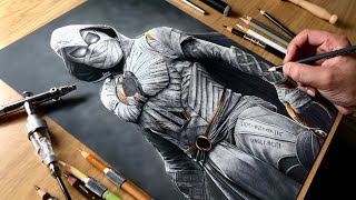 Drawing Moon Knight  Timelapse  Artology [upl. by Aneertak917]