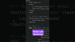 MODAL COM BOOTSTRAP [upl. by Busch838]