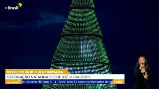 DF l Decoração de Natal é inaugurada no centro de Brasília [upl. by Annelg]