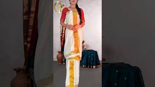 How To Wear Settu Mundu Namboothiri Saree Style  Traditional Namboothiri Saree Draping [upl. by Codee]