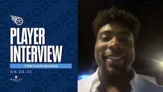 Treylon Burks Player Interview  2022 Draft [upl. by Einuj131]