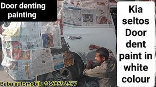 Car Denting Painting in Delhi kia seltos Door dent paint in Delhi [upl. by Agle]