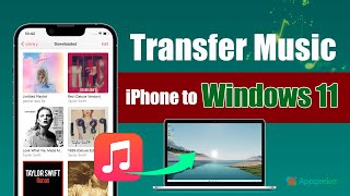 How to Transfer Music from iPhone to Computer  Windows 11 Tutorial [upl. by Alleroif]