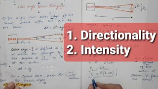 LASER  Lecture 5  Directionality amp Intensity of Laser light [upl. by Atekan]