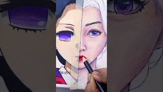 Drawing Lady Tamayo Realistic side from Demon Slayer drawinganime anime demonslayer [upl. by Alexandr152]