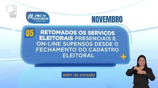 Calendário Eleitoral Cadastro Eleitoral Reaberto [upl. by Kalie]