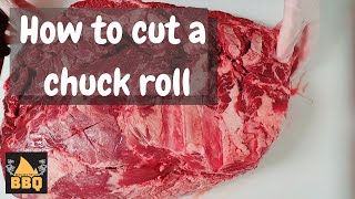 How to cut a Chuck Roll to get a chuck eye short rib and chuck roast [upl. by Shir548]