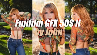 Fujifilm GFX 50s II  With beautybybetza  Outdoor w Flash Lighting  Photoshoot [upl. by Erolyat]