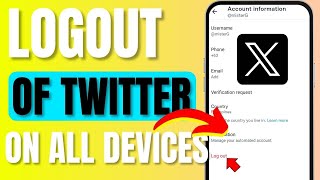 How to Logout Of X Twitter Account 2024 [upl. by Radie552]